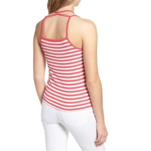BP. Stipe Strappy Ribbed Camisole Top P1 - Picture 2 of 8